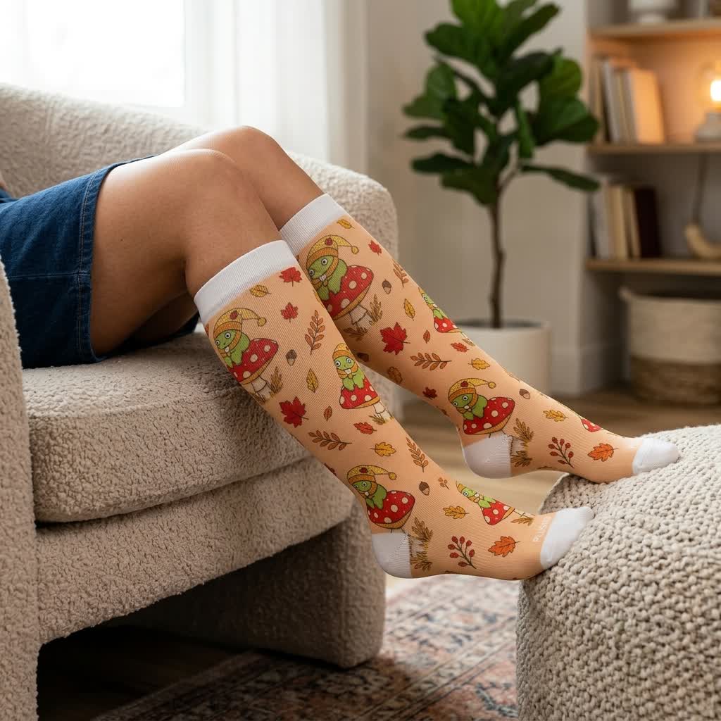 Chaussettes de compression Frog Garden grandes tailles saisonnières - image 3