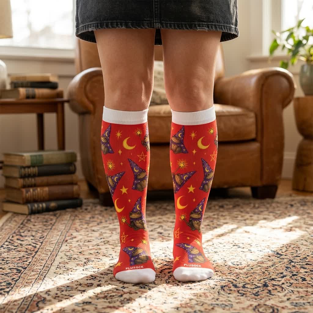 Chaussettes de compression Witchy Frog grandes tailles - image 2
