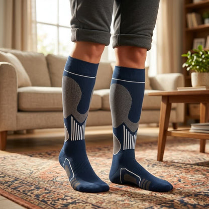 Chaussettes de compression sport contrastées grandes tailles - image 3