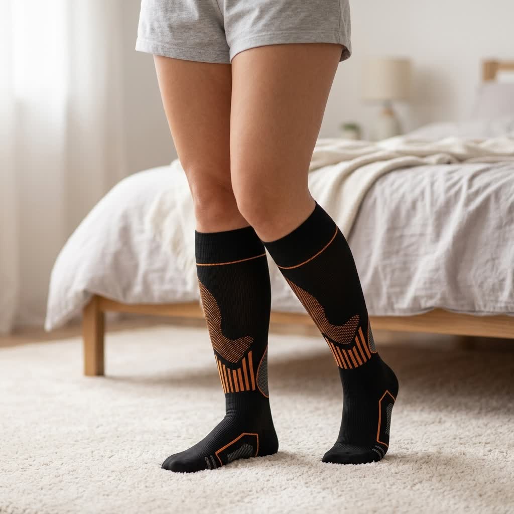 Chaussettes de compression sport contrastées grandes tailles - image 1