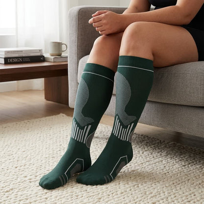 Chaussettes de compression sport contrastées grandes tailles - image 2