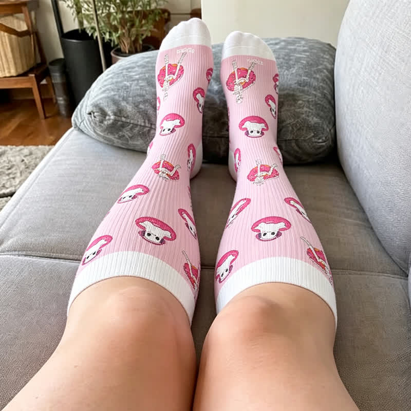 Chaussettes de compression fantaisie squelette fantôme grande taille - image 3