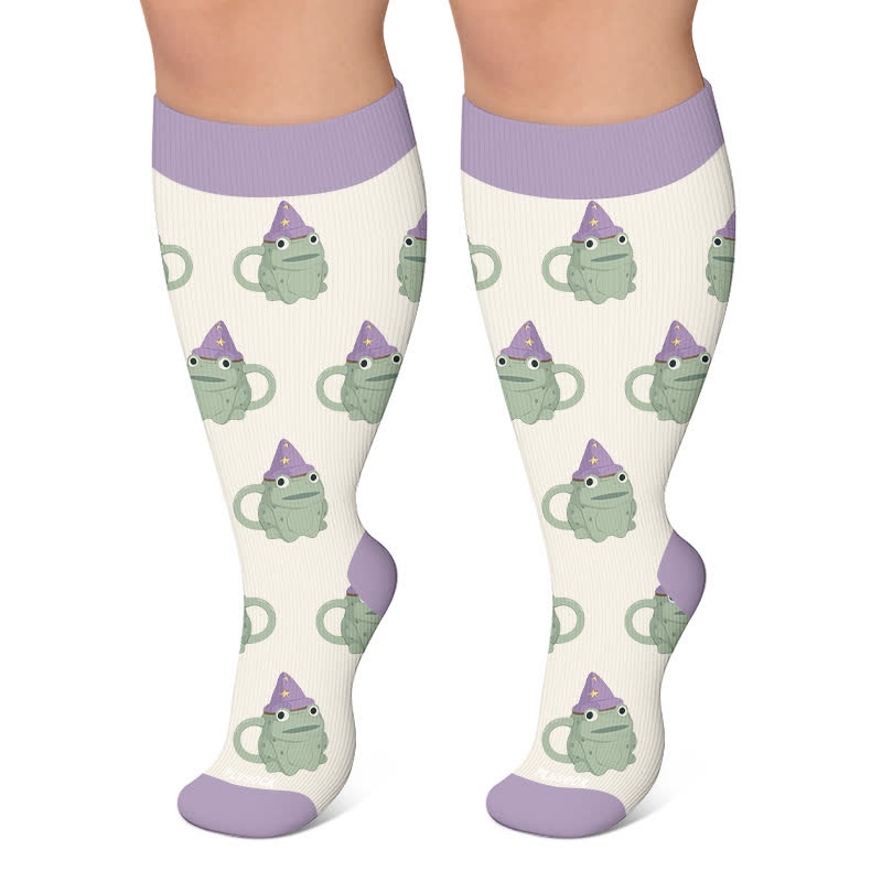 Chaussettes de compression Frog Wizard grandes tailles - Beige - 4XL - image 6