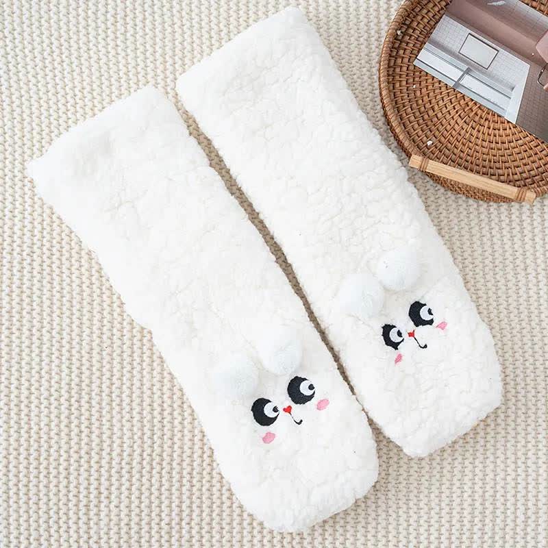 Chaussettes-chaussons en polaire Cozy Bear - Blanc - 40(US2-7) - image 4