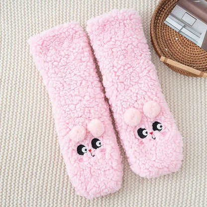 Chaussettes-chaussons en polaire Cozy Bear - Rose clair - 40(US2-7) - image 6