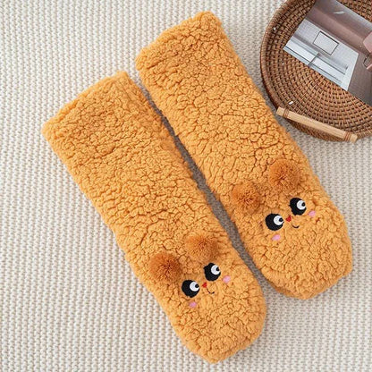 Chaussettes-chaussons en polaire Cozy Bear - Orange - 40(US2-7) - image 8