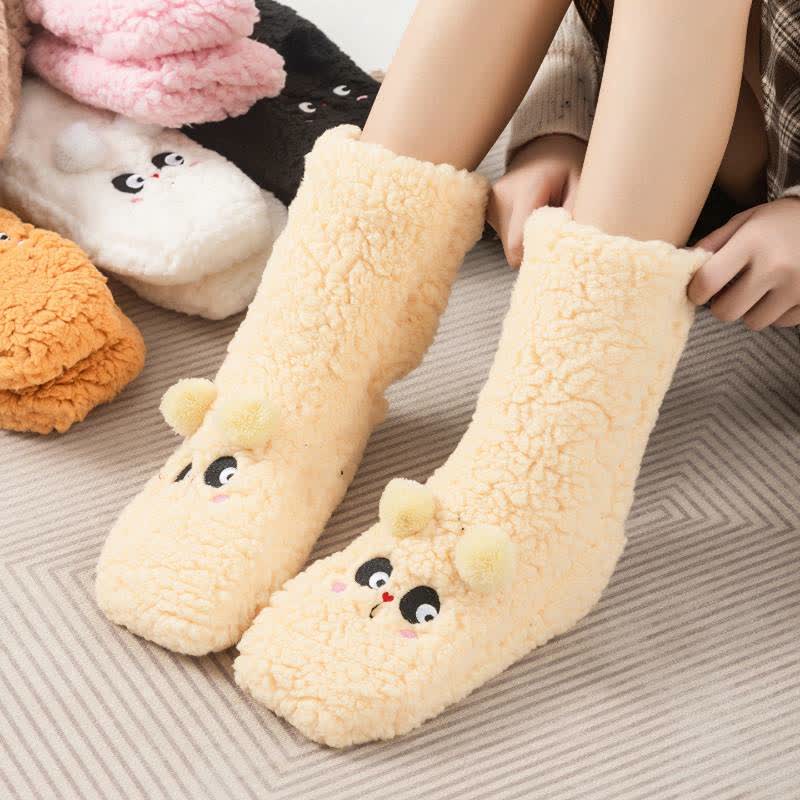 Chaussettes-chaussons en polaire Cozy Bear - Jaune - 40(US2-7) - image 3