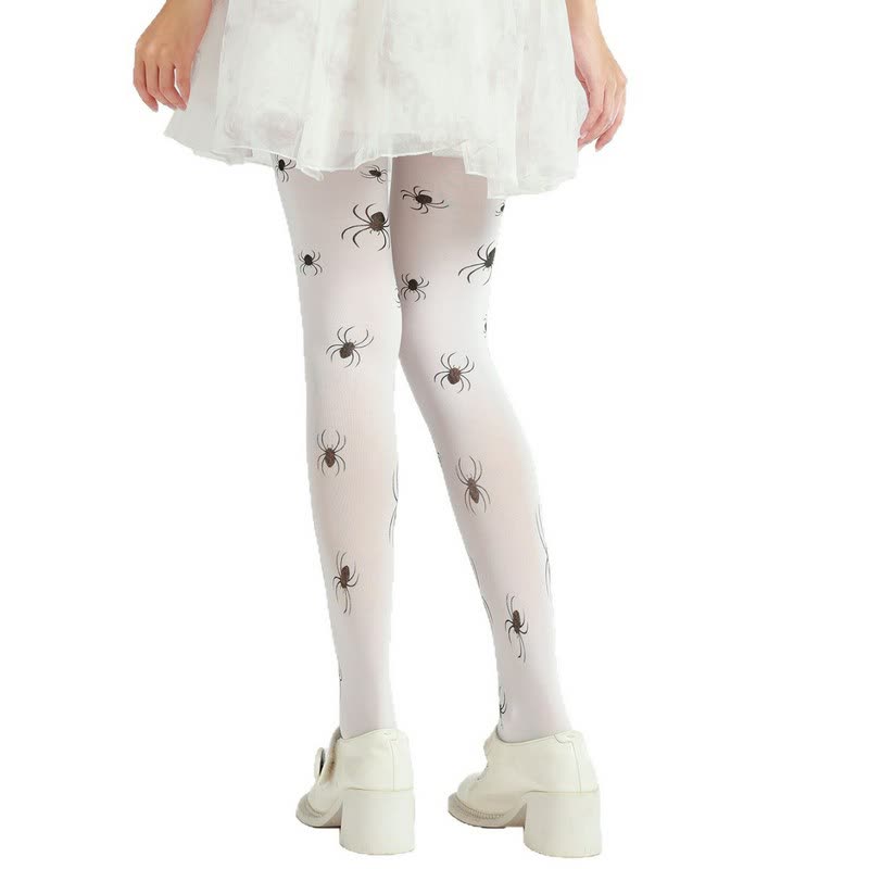 Collants à motif araignée d'Halloween - Blanc - One Size - image 2