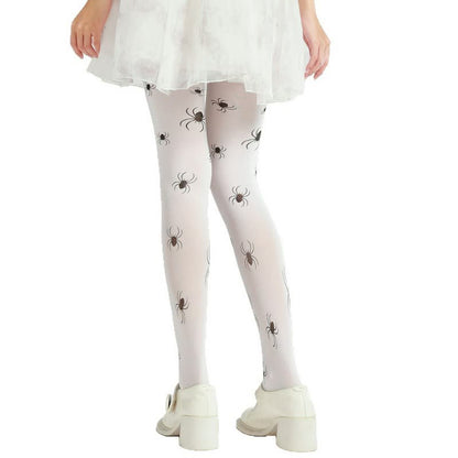 Collants à motif araignée d'Halloween - Blanc - One Size - image 2