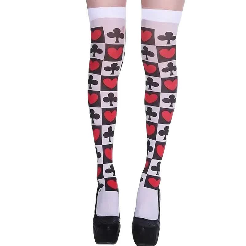 Chaussettes hautes à motif poker pour Halloween (3 paires) - H - One Size - image 7