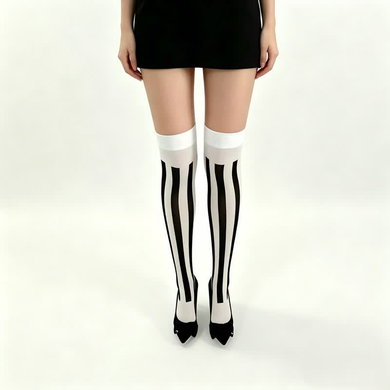 Chaussettes hautes à motif poker pour Halloween (3 paires) - F - One Size - image 5