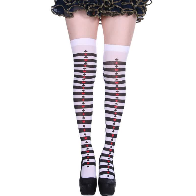 Chaussettes hautes à motif poker pour Halloween (3 paires) - N - One Size - image 13