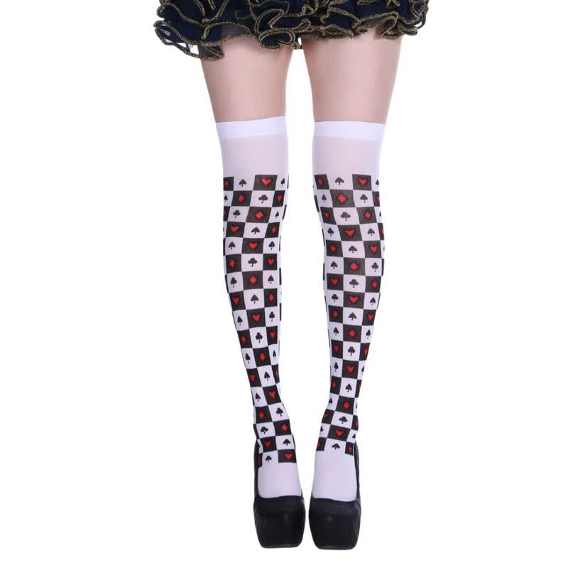 Chaussettes hautes à motif poker pour Halloween (3 paires) - M - One Size - image 12