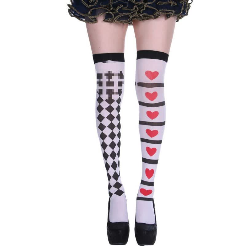 Chaussettes hautes à motif poker pour Halloween (3 paires) - je - One Size - image 8