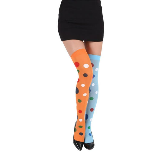 Chaussettes hautes à rayures en forme de cœur pour Halloween (2 paires) - Orange - One Size - image 0