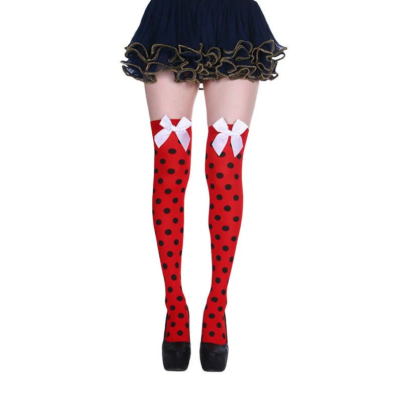 Chaussettes hautes transparentes à pois pour Halloween (3 paires) - C - One Size - image 2