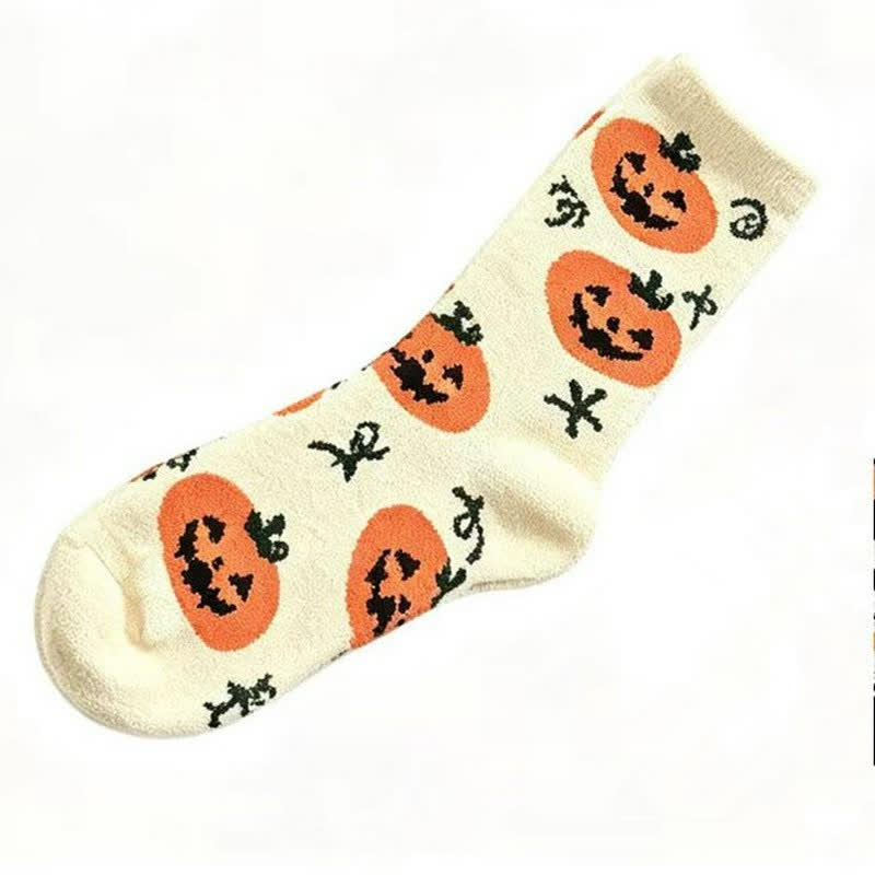 Chaussettes d'Halloween citrouille (5 paires) - Abricot - EU36-40(US3-7) - image 4