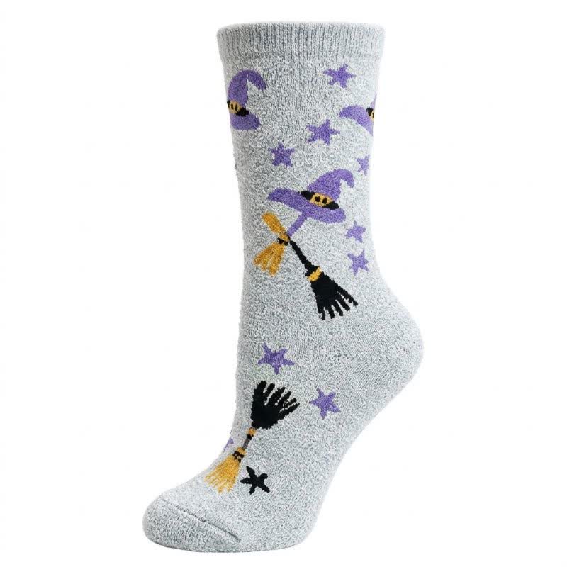 Chaussettes d'Halloween citrouille (5 paires) - Gris - EU36-40(US3-7) - image 3