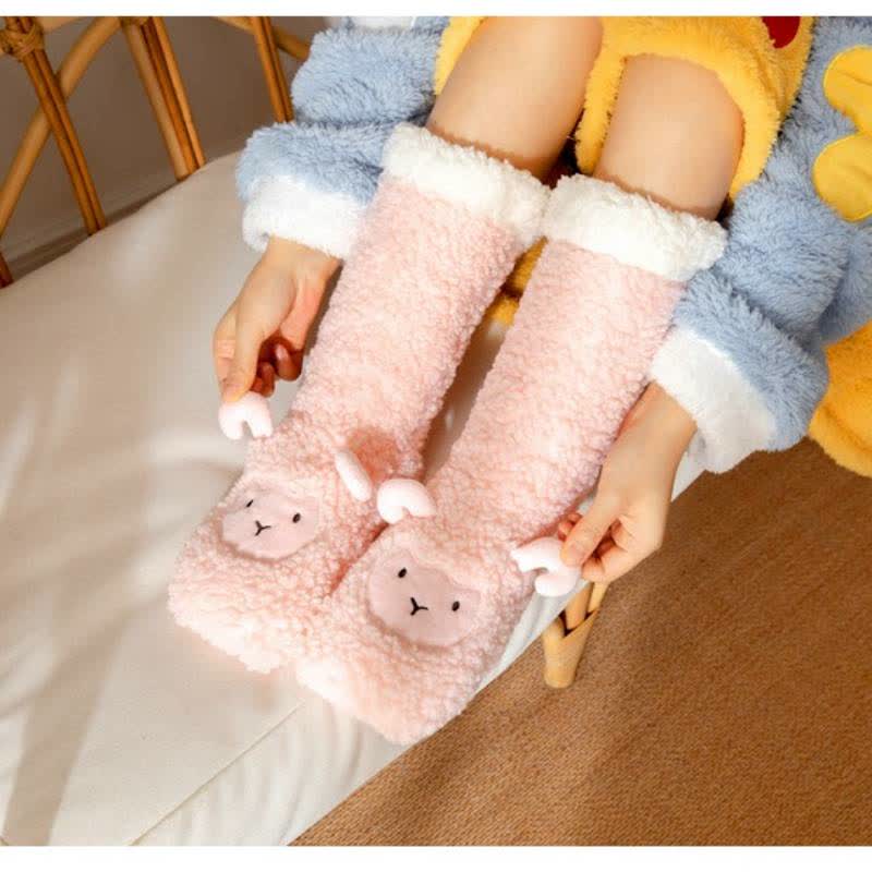 Chaussettes-chaussons en sherpa Cozy Sheep - Rose clair - 42(US2-8) - image 1