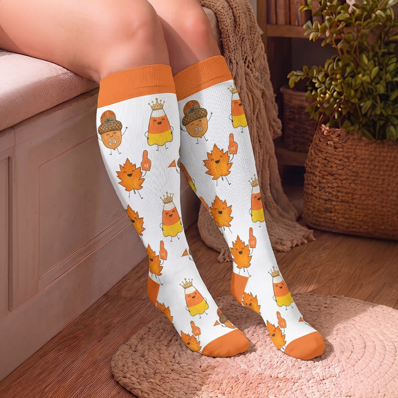 Chaussettes de compression fantaisie d'automne grandes tailles - image 3