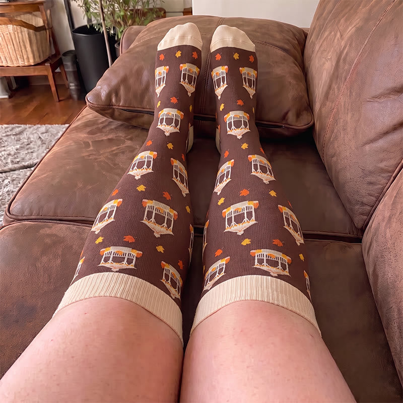 Chaussettes de compression fantaisie d'automne grandes tailles - image 2