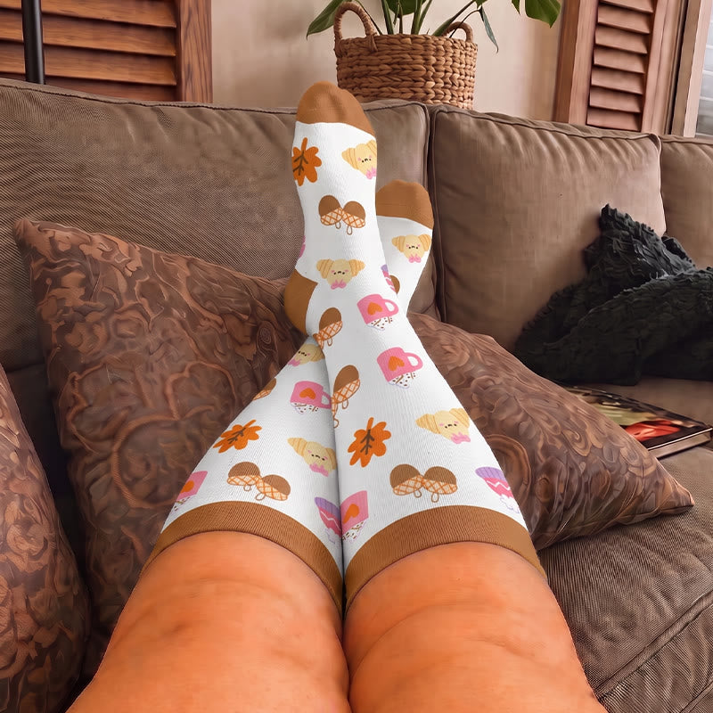 Chaussettes de compression fantaisie d'automne grandes tailles - image 1