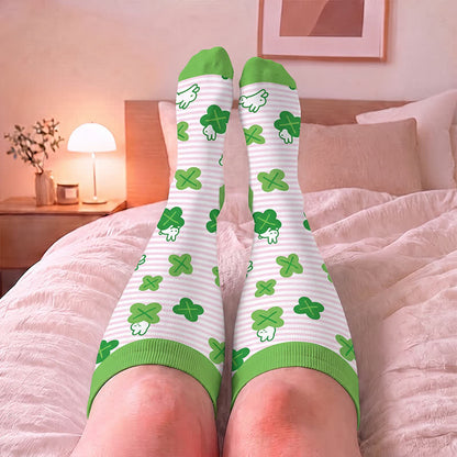 Chaussettes de compression grande taille Libellule Grenouille - image 1