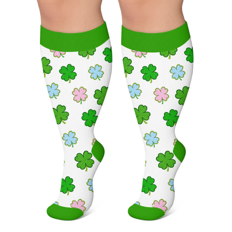 Chaussettes de compression grande taille Libellule Grenouille - Vert - 4XL - image 6