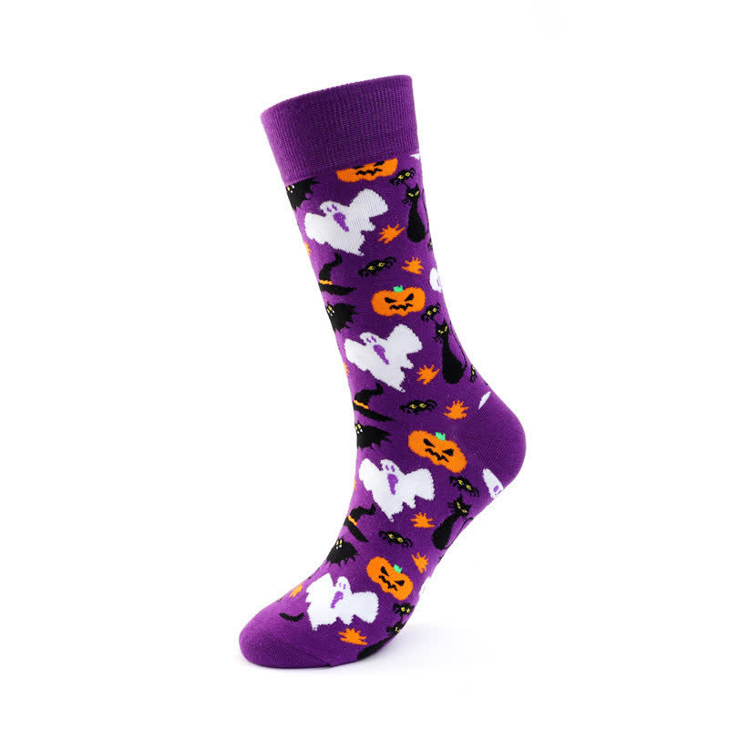 Chaussettes de fête d'Halloween (5 paires) - UN - UE36-43 (US3-9) - image 1