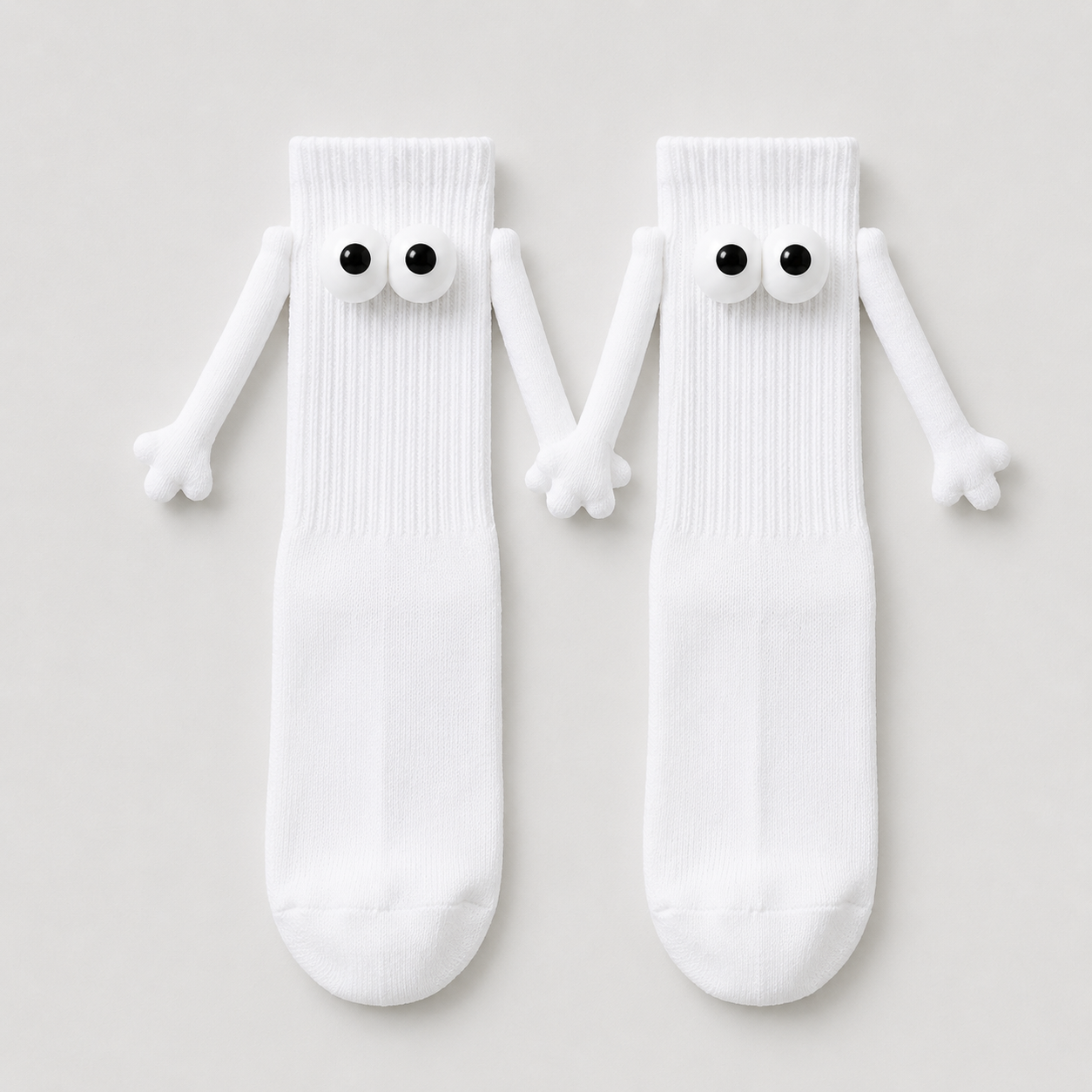 Chaussettes magnétiques ludiques en forme d'œil 3D (2 paires) - Blanc - EU36-42(US3-8.5) - image 7