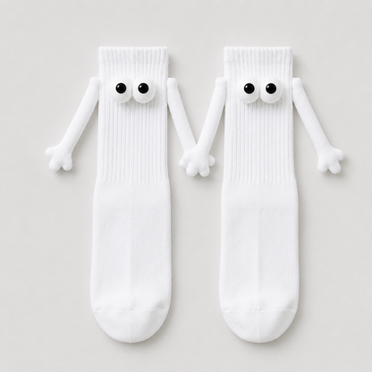 Chaussettes magnétiques ludiques en forme d'œil 3D (2 paires) - Blanc - EU36-42(US3-8.5) - image 7