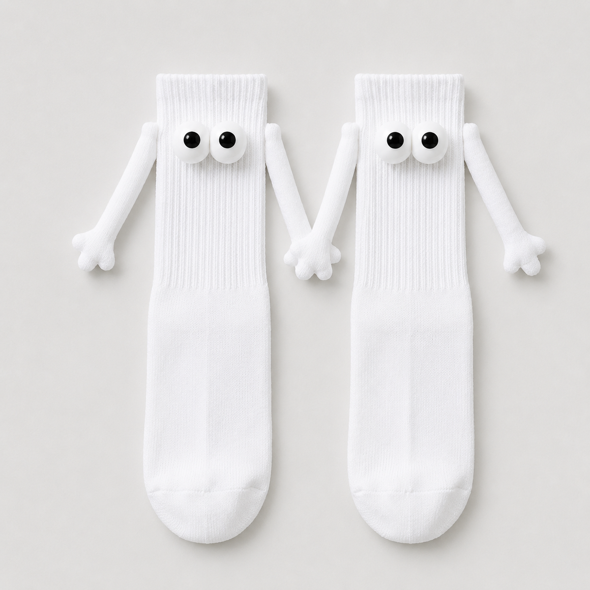 Chaussettes magnétiques ludiques en forme d'œil 3D (2 paires) - Blanc - EU36-42(US3-8.5) - image 7