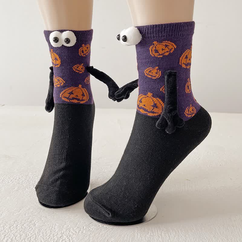 Chaussettes d'Halloween effrayantes à motif œil 3D (4 paires) - F - UE36-43 (US3-9) - image 6