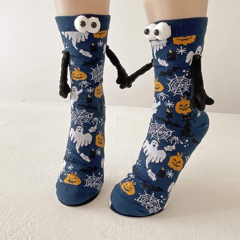 Chaussettes d'Halloween effrayantes à motif œil 3D (4 paires) - D - UE36-43 (US3-9) - image 4