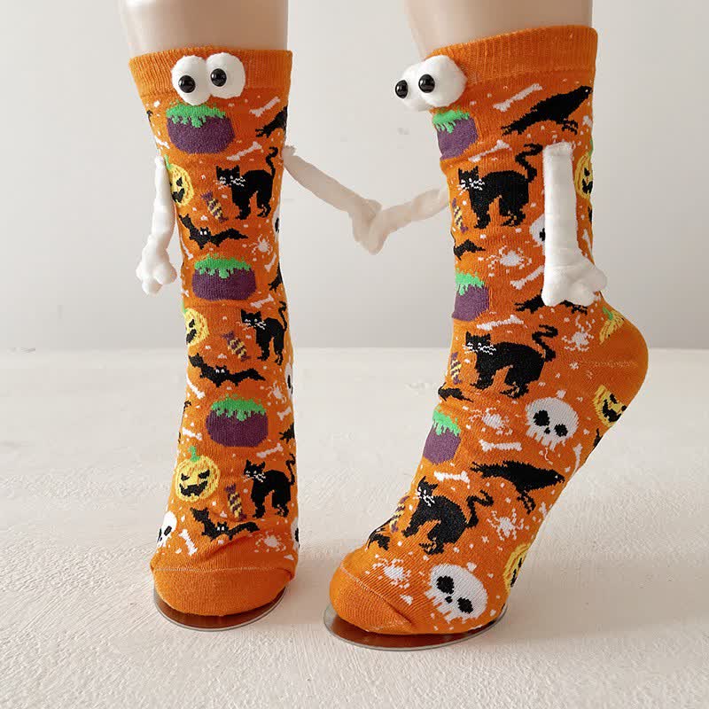 Chaussettes d'Halloween effrayantes à motif œil 3D (4 paires) - C - UE36-43 (US3-9) - image 3