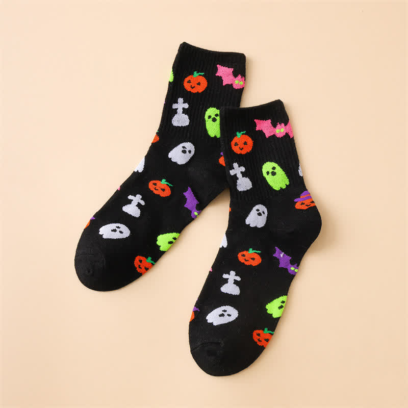 Chaussettes imprimées Halloween (6 paires) - UN - UE36-43 (US3-9) - image 1