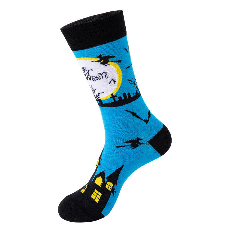 Chaussettes Halloween Moon Witch Crew (4 paires) - UN - UE36-43 (US3-9) - image 1