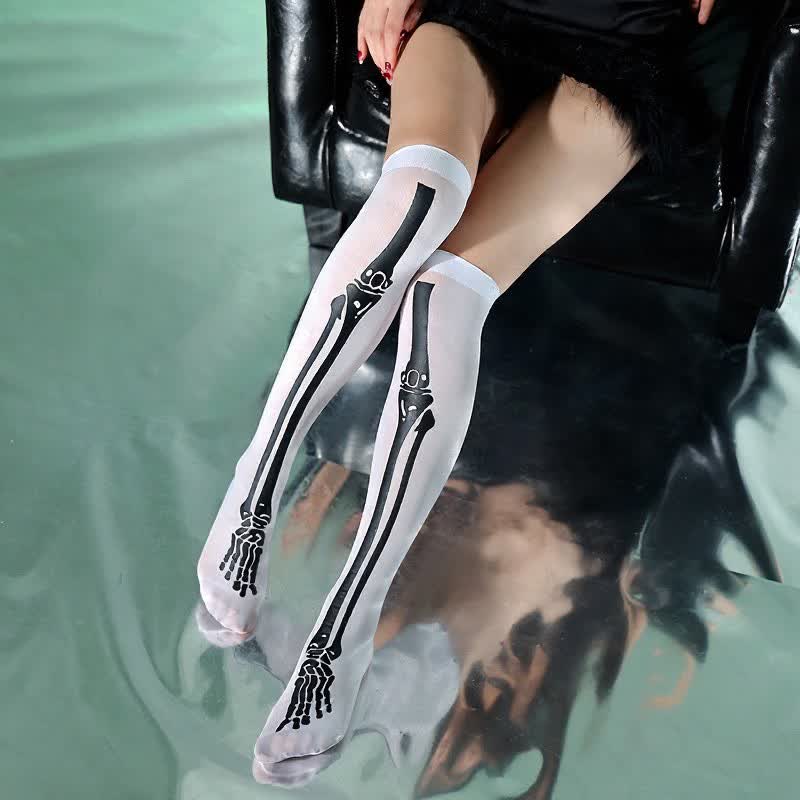 Chaussettes hautes roses pour Halloween (4 paires) - D - UE36-43 (US3-9) - image 4
