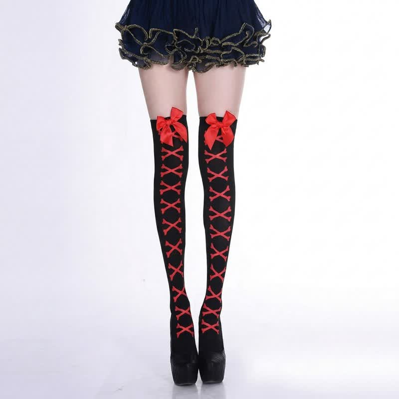 Chaussettes hautes Halloween audacieuses (4 paires) - F - UE36-43 (US3-9) - image 6