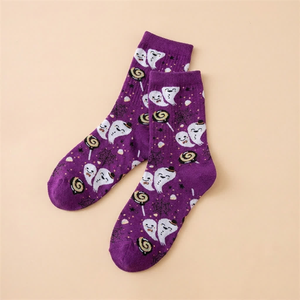 Chaussettes imprimées Halloween (6 paires) - C - UE36-43 (US3-9) - image 3