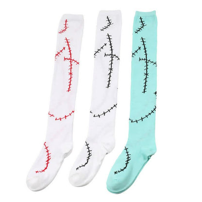 Chaussettes hautes imprimées cousues (3 paires) - image 3