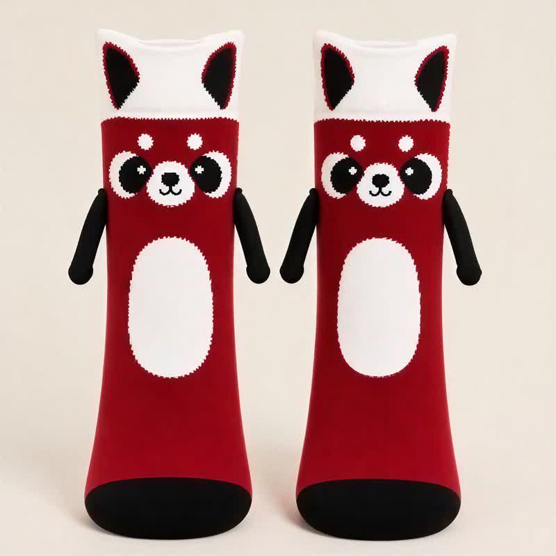 Chaussettes douillettes à motif animal tenant une main (2 paires) - C - UE36-41 (US3-8) - image 3