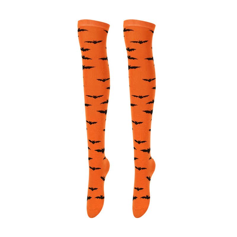 Chaussettes hautes à motifs assortis pour Halloween (4 paires) - C - UE36-43 (US3-9) - image 0