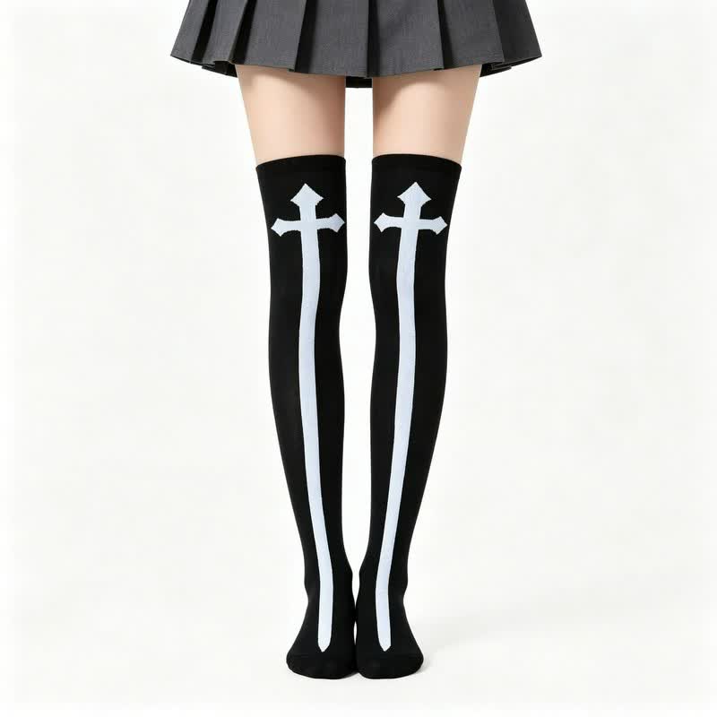 Chaussettes hautes amusantes pour Halloween (4 paires) - D - UE36-43 (US3-9) - image 4