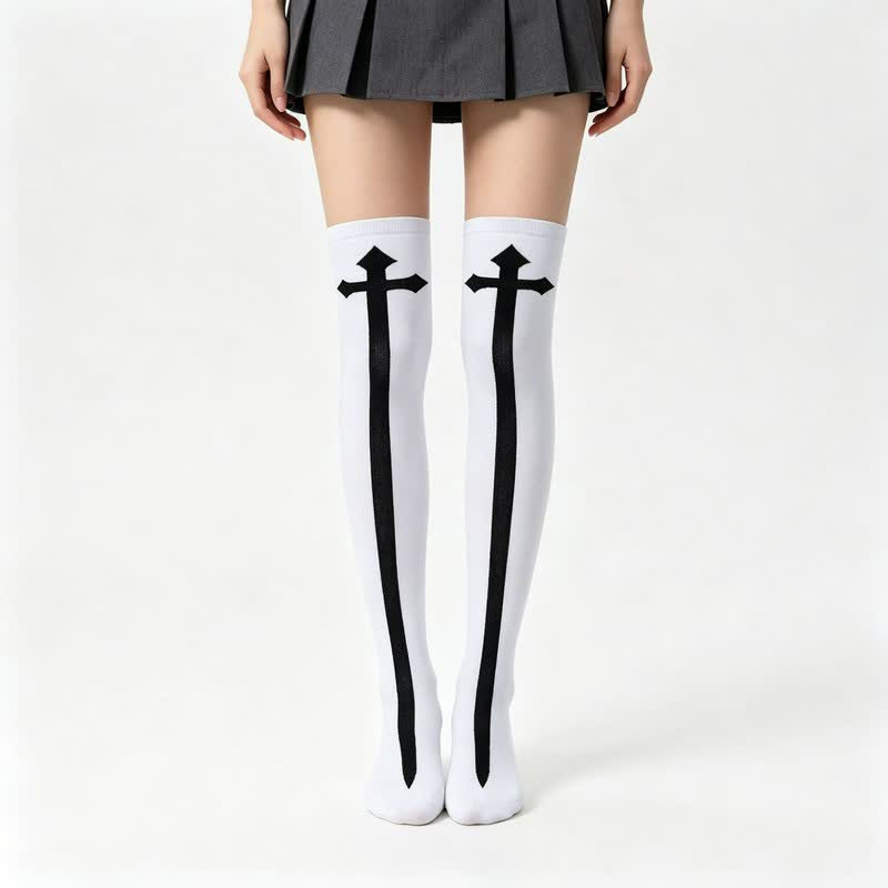 Chaussettes hautes amusantes pour Halloween (4 paires) - C - UE36-43 (US3-9) - image 3