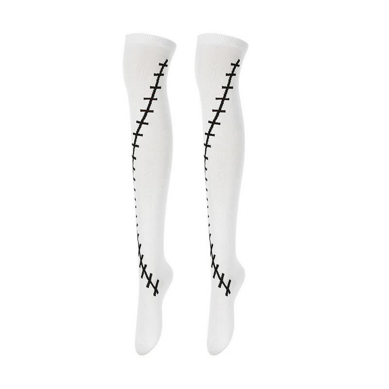 Chaussettes hautes pour fête d'Halloween (4 paires) - C - UE36-43 (US3-9) - image 3