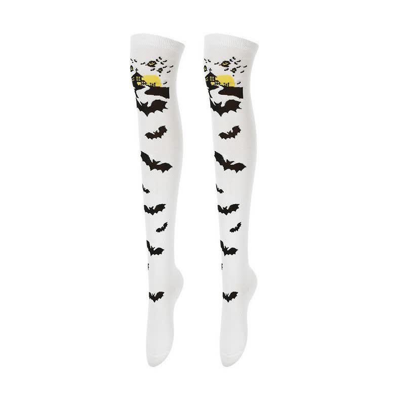 Chaussettes hautes pour fête d'Halloween (4 paires) - B - UE36-43 (US3-9) - image 2