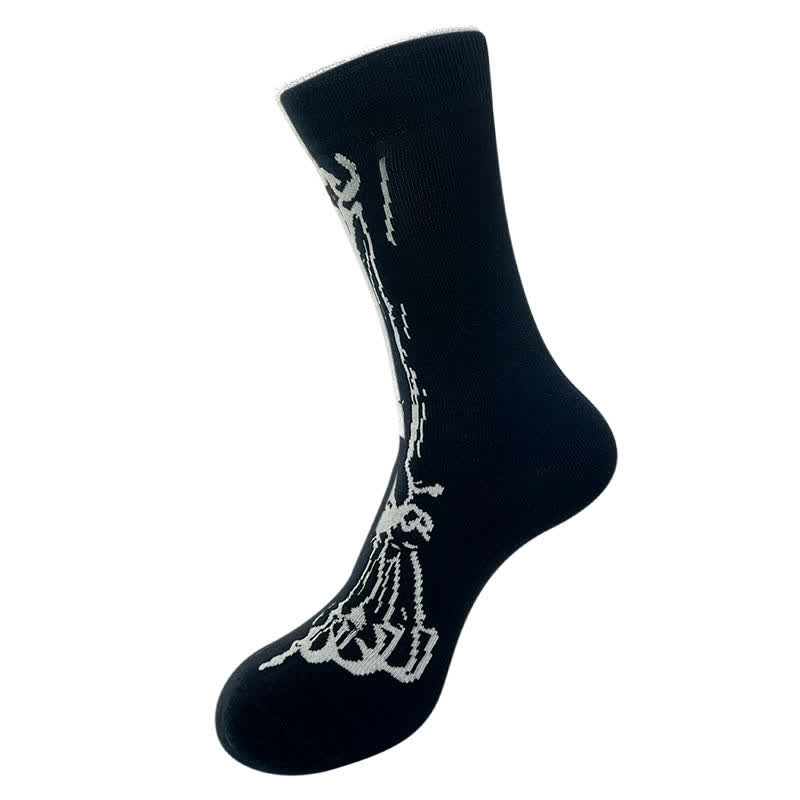 Chaussettes montantes à imprimé toile d'araignée pour Halloween (5 paires) - E - UE36-43 (US3-9) - image 5