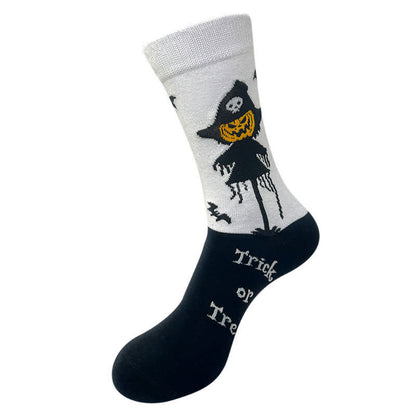 Chaussettes montantes à imprimé toile d'araignée pour Halloween (5 paires) - D - UE36-43 (US3-9) - image 4