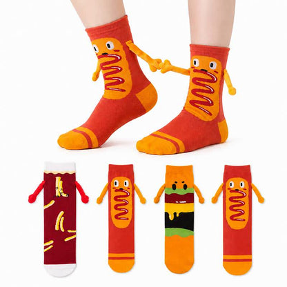 Chaussettes courtes en polycoton à imprimé alimentaire ludique (3 paires) - image 0